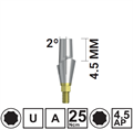 Абатмент прямой VEGA MV H4,5/GH3 мм, с винтом, арт: 18 10 86 181086 - фото 490485