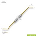 1304-1,5 TiN Удлиненная узкая гладилка с штопфером-шариком Ø1.5mm. Ручка Ø6mm. Покрытие Gold 1304-1-5-TiN - фото 494669