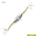 1503F TiN Малая двусторонняя гладилка. Эргономичная ручка Ø10mm. Покрытие Gold 1503F-TiN - фото 494804