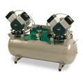 EKOM DK50 2X2V/110/M - безмасляный компрессор для 4-х стоматологических установок без кожуха, с осушителем, с ресивером 110 л 4041010A5-402 - фото 497473