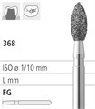 Боры стоматологические алмазные FG 368/023, 6шт. ISO код 314257524023, арт: FG255/6 FG255/6 - фото 500622