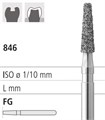Боры стоматологические алмазные FG 846/014, зел., 6шт. ISO код 314171534014, арт: FG106/6 C FG106/6C - фото 501053