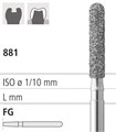 Боры стоматологические алмазные FG 881/019, черный, 6шт. ISO код 314141544019, арт: FG325/6 CB FG325/6CB - фото 502758