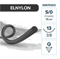 Полиамид ELNYLON — нерассасывающаяся нить, 3/8, обратно-режущая игла 13 мм, толщина 5/0 (1), 75 см, 12 шт 50N7DQ13 - фото 503817