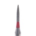 Бор алмазный Ecoline E 860L F, пламевидный удлиненный, турбинный наконечник, короткий хвостовик, D=0.7 мм, красный E-860-LF-313-007 - фото 505376